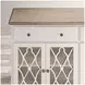 Aurora Hills Brushed White 4 Door Accent Cabinet