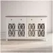 Aurora Hills Brushed White 4 Door Accent Cabinet