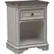 Magnolia Manor Antique White And Weathered Bark Youth Upholstered Bedroom Set