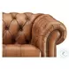 Haworth Saddle Brown Top Grain Leather Loveseat