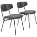 Charon Vintage Black Dining Chair Set Of 2