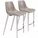 Magnus Gray And Silver Counter Height Chair Set Of 2