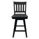 Wooden Barstools Black Slat Back Swivel Bar Stool Set of 2