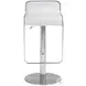 Equino White Adjustable Swivel Bar Stool