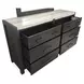 Plum Creek Ravenwood Black and White 6 Drawer Marble Top Dresser with Rectangular Mirror