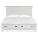 Harborwick White Dove King Storage Panel Bed
