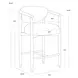 Sigrid Monument Oatmeal Upholstered Counter Height Stool