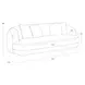 Serafina Kona Camel 94" Sofa with Pillows