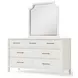 Pure Maple Cottage White Arched Garden Dresser Mirror