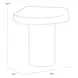 Della Black Free Form Concrete Top Outdoor End Table