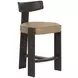 Briarstone Sahara Sand Leather Upholstered Counter Height Stool
