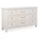 Willowbrook Egg Shell White 9 Drawer Dresser with Rectangular Mirror