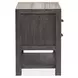 Plum Creek Ravenwood Black and White 2 Drawer Open Marble Top Nightstand with USB Charging