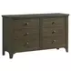 Tahoe Youth River Rock 6 Drawer Dresser