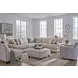Doc Fossil Gray Upholstered Swivel Glider Accent Chair