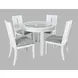 Urban Icon White and Gray Upholstered 5 Piece Dining Set