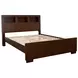 Jessica Cappuccino California King Storage Panel Bed with Bookcase and LED