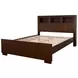 Jessica Cappuccino California King Storage Panel Bed with Bookcase and LED