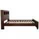 Jessica Cappuccino California King Storage Panel Bed with Bookcase and LED