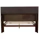 Jessica Cappuccino California King Storage Panel Bed with Bookcase and LED