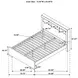 Jessica Cappuccino California King Storage Panel Bed with Bookcase and LED