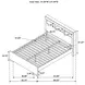 Jessica Cappuccino Queen Bookcase Bed