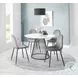 Pebble Grey Velvet And Black Steel Chair Set of 2