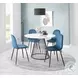 Pebble Blue Velvet And Black Steel Chair Set of 2