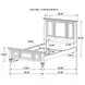 Sandy Beach Cream California King Panel Bed