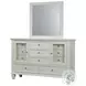 Sandy Beach Cream White 11 Drawer Dresser with Mirror