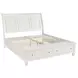 Sandy White King Storage Sleigh Bed