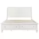 Sandy White King Storage Sleigh Bed