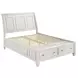 Sandy White Queen Storage Sleigh Bed