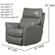 Stardust Valentino Granite Leather Wall Hugger Recliner