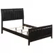 Carlton Black California King Upholstered Panel Bed