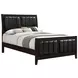 Carlton Black California King Upholstered Panel Bed