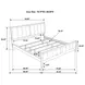 Carlton Black California King Upholstered Panel Bed