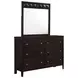 Carlton Cappuccino 6 Drawer Dresser with Mirror