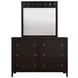 Carlton Cappuccino 6 Drawer Dresser with Mirror
