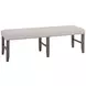 Willow Dark Brown and Beige Upholstered 6 Piece Dining Set with Nailhead Trim and Bench