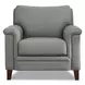 Wendover Silver Leather Upholstered Accent Chair