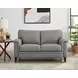 Wendover Silver Leather 62" Loveseat