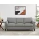Wendover Silver Leather 84" Sofa