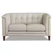 Elric Vanilla Leather 62" Loveseat