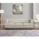 Elric Vanilla Leather 84" Sofa