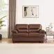 Calizor Pecan Leather 66" Loveseat