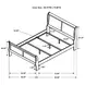 Louis Philippe Cappuccino Full Sleigh Bed
