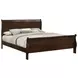 Louis Philippe Cappuccino King Sleigh Bed