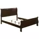 Louis Philippe Cappuccino Queen Sleigh Bed