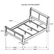 Louis Philippe Cappuccino Queen Sleigh Bed